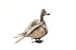 ZIMBA-ARTS MÉTAL BLANC HAPPY DUCK PETIT