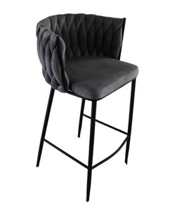 Woven wave Bar Chair Gray