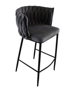 Woven wave Bar Chair Gray