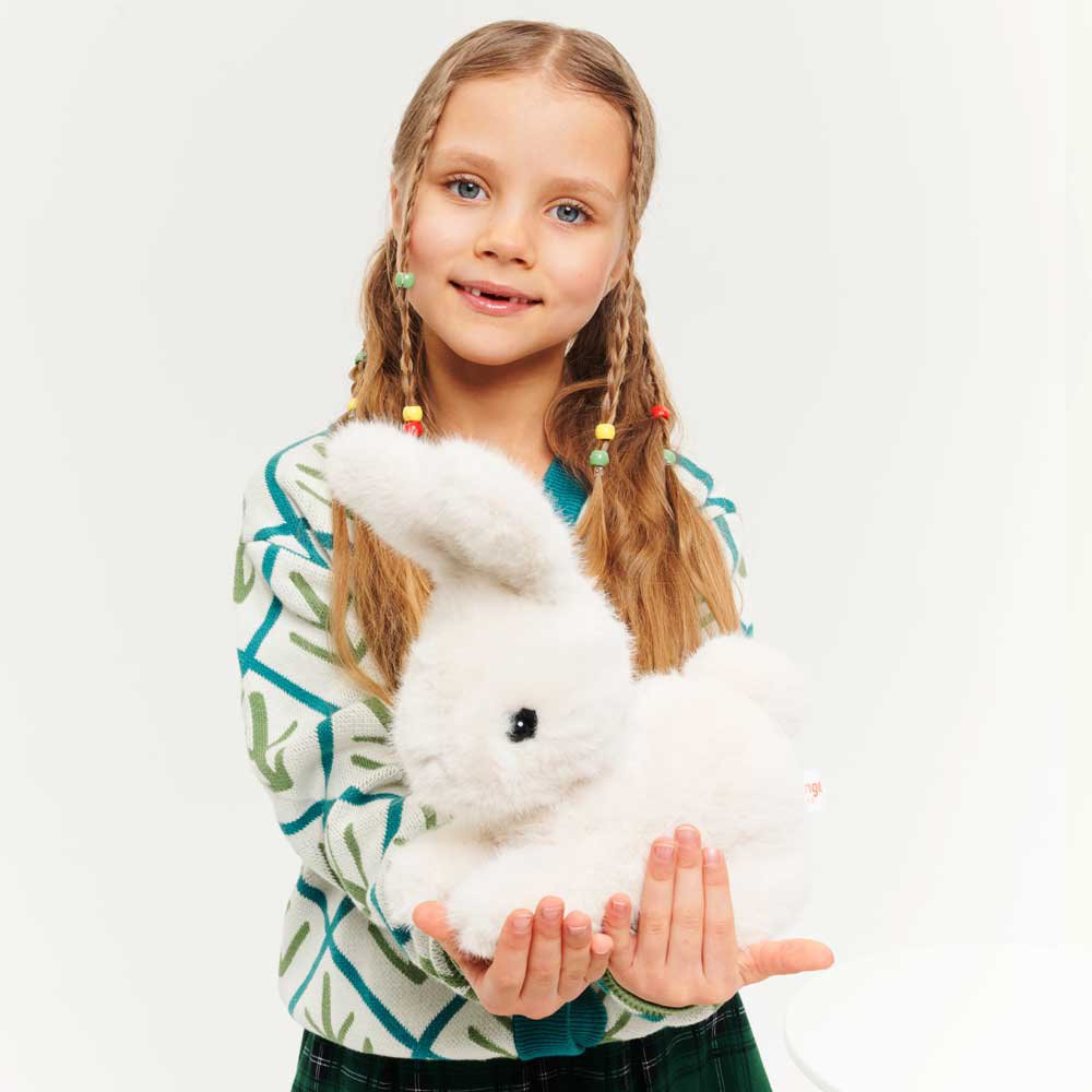 Jouet en peluche, le petit lapin blanc le plus doux (20 cm)