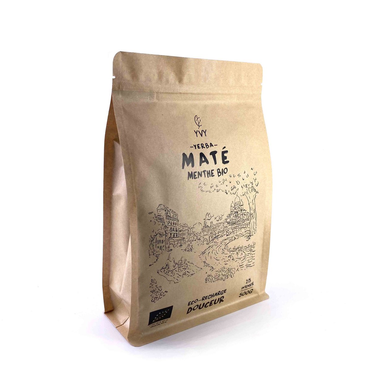 Mate Orgánico a la Menta - Eco recarga 500g de mate