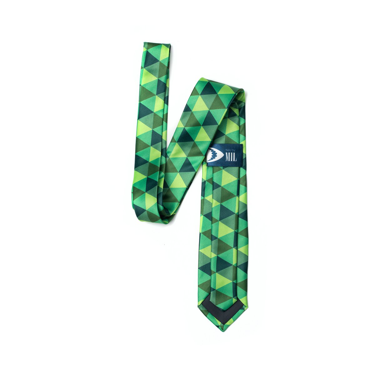 Cravate verte losange | Polyester recyclé GRS