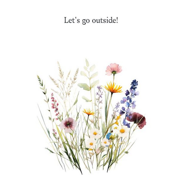 Sustainable card - Let's go outside!