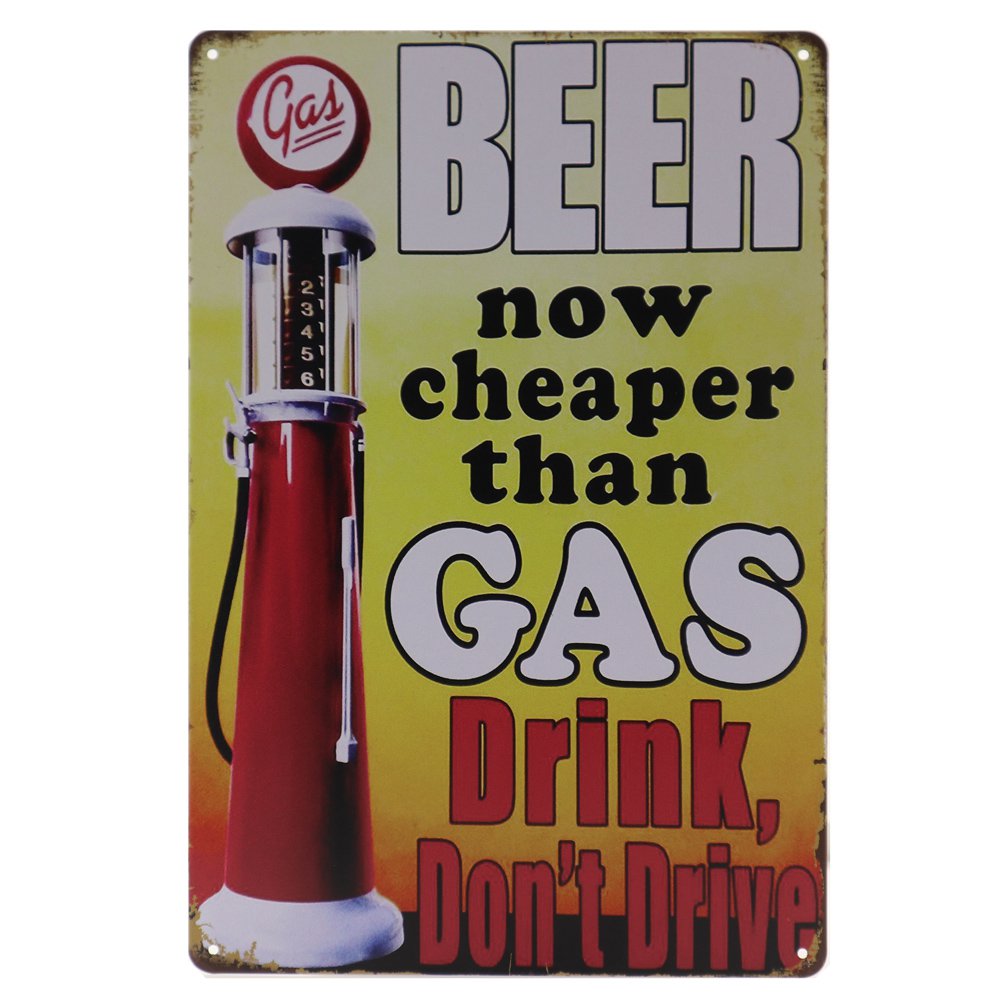 Birra più economica del gas Retro Wandbord 30x20