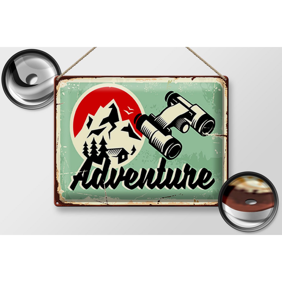 Tin Sign Retro 40x30cm Adventure Adventure Outdoor