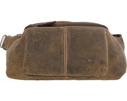 Hofte taske damer eller hofte taske mænd cognac farverig læder fanny pack