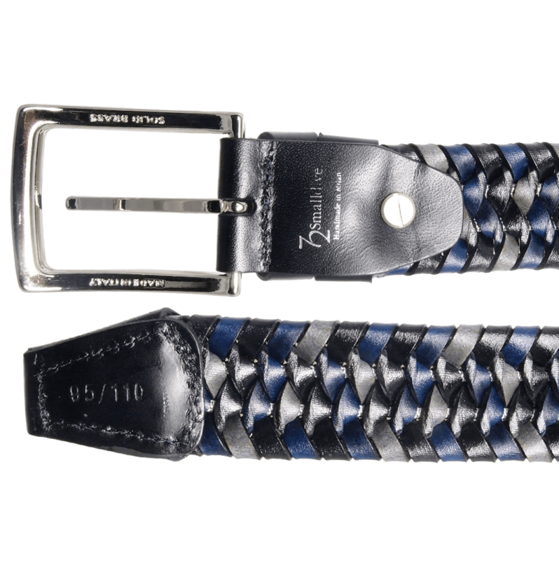 34 mm Tri-Color Elastic Weave Bælte Sort