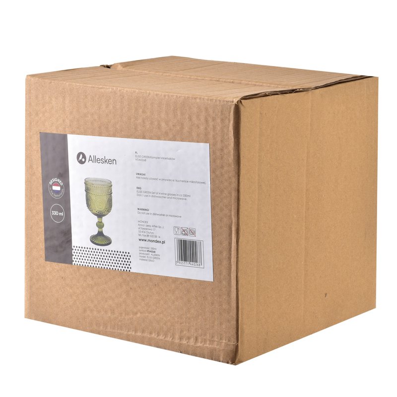 ELISE GREEN Set of 4 glasses 330ml8,9x16,5cm