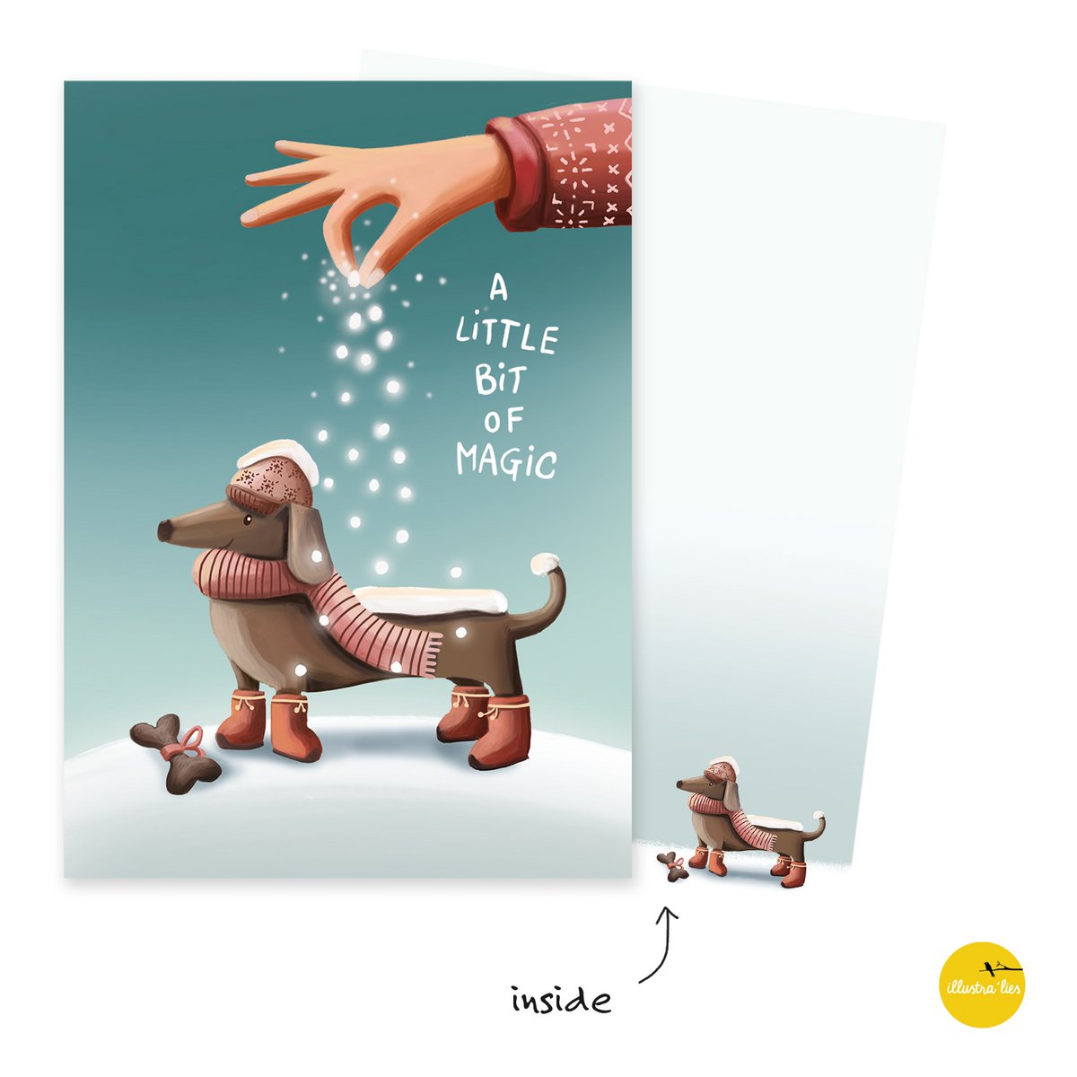 Tarjeta de Navidad - Snowdog