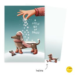 Tarjeta de Navidad - Snowdog