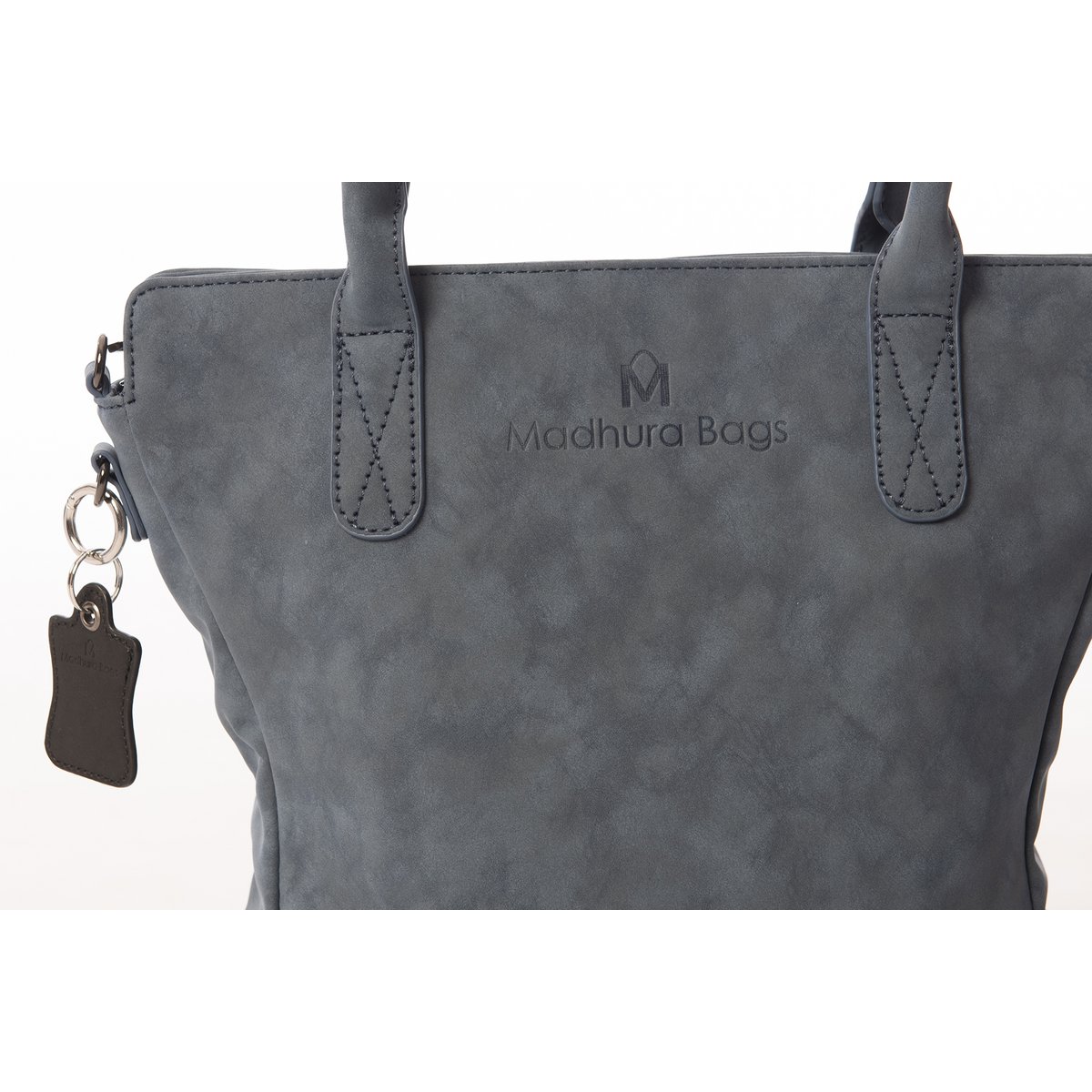 Hand/shoulder bag Dark blue curvy design