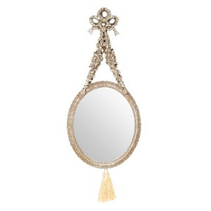 Ovaler Hangspiegel, Gold Finish, 23,5 x 60 cm - Antike