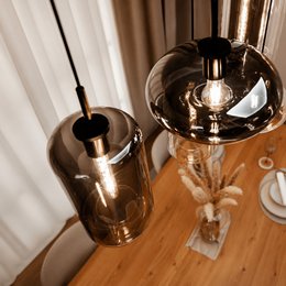s.LUCE Cruet glass pendant luminaire Up & Low