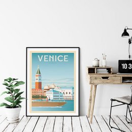 Vintage Venedig plakat | Plakat By Venedig Italien