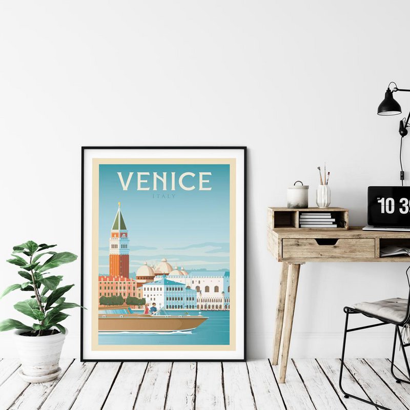Vintage Venice Poster | Premium poster City Venice Italy