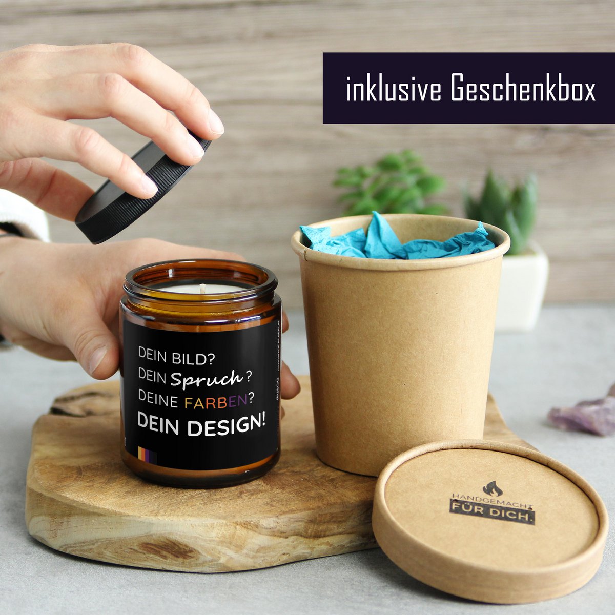 Bougie parfumée personnalisée | Logo de l'employé cadeau promotionnel