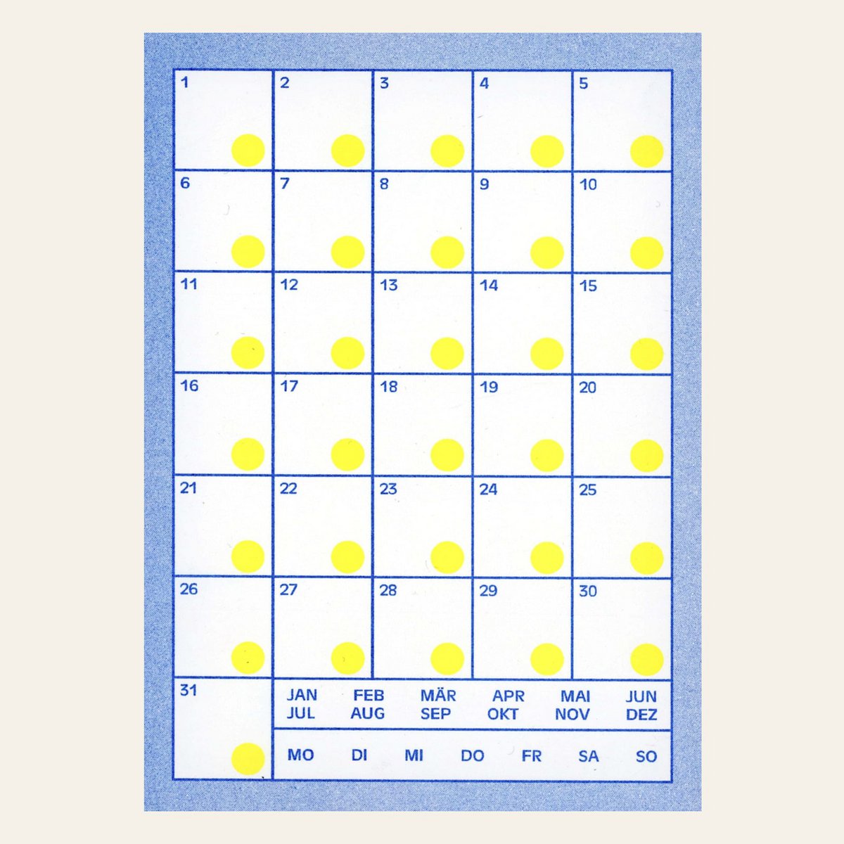 Risography postcard - voucher blue - DIN A6