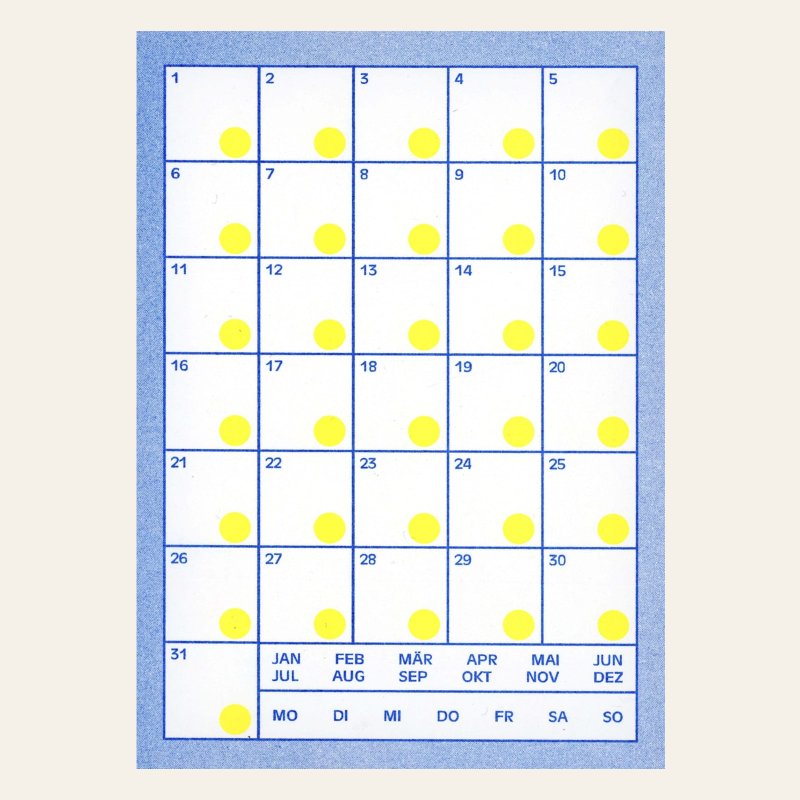 Risography postcard - voucher blue - DIN A6