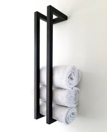LS COLLECTION® Portarotolo di lusso in acciaio inossidabile - Portarotolo - Portarotolo - Portarotolo di ricambio Nero - Porta asciugamani - Porta asciugamani - Porta asciugamani - Portaoggetti - Rack - Nero opaco - Appeso - Autoadesivo - Moderno