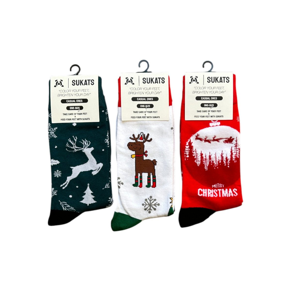 One-size Kerst F 3 paar