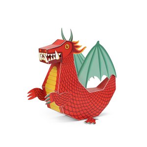 Papierspielzeug Roter Drache