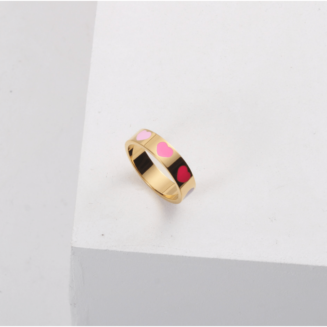 Molly - Herz, Sterne, Blumen Emaille Goldbänder