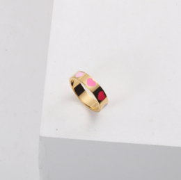 Molly - Herz, Sterne, Blumen Emaille Goldbänder