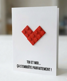 Carte postale We Just Click – Brique de construction LEGO