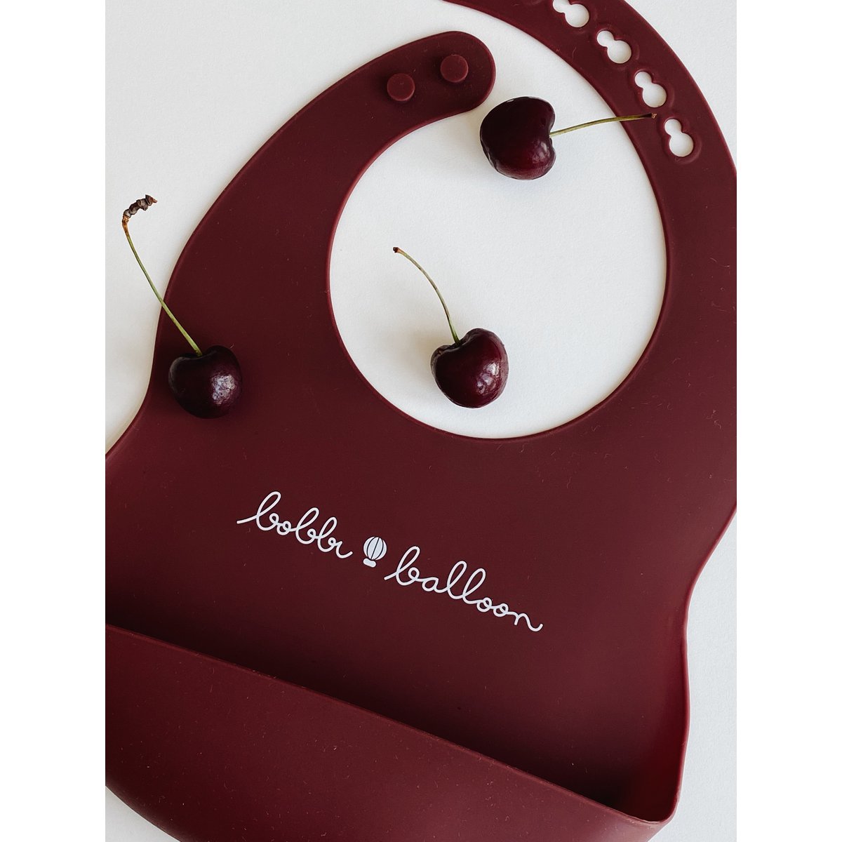 Silicone bib - Merlot Red