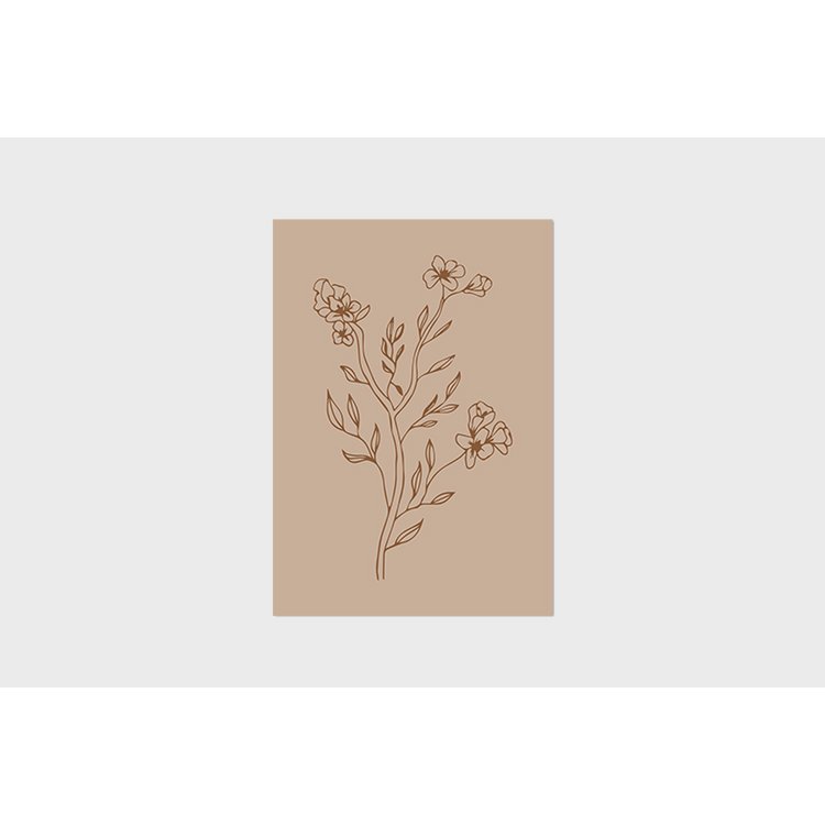 Panel de rama de flor moderna