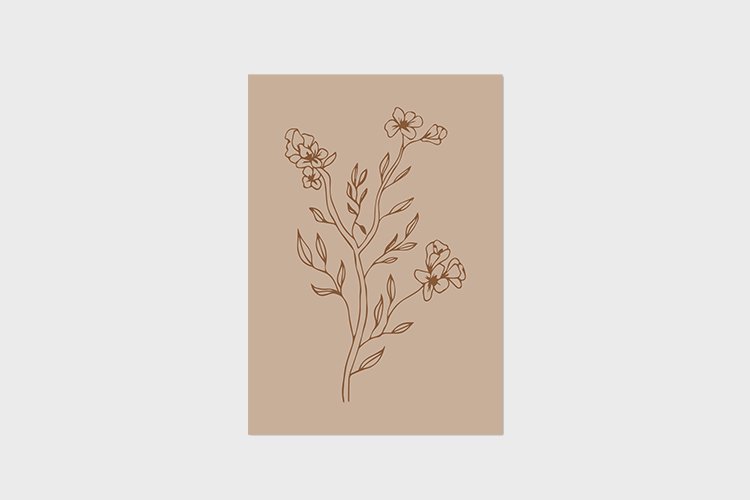 Moderne blomstergrenpanel
