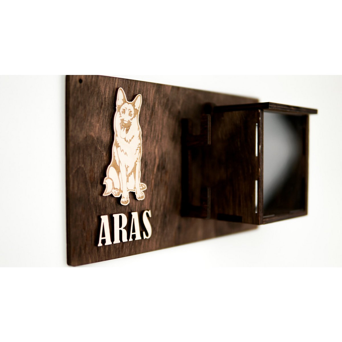 Dog leash holder, Wooden dog leash hanger