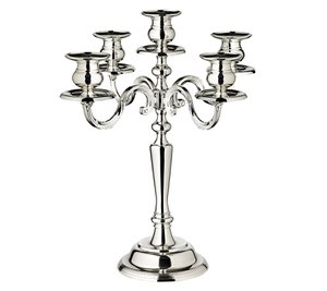 EDZARD candle holder Regina, 5-flame, height 37 cm, noble silver-plated, tarnish-resistant