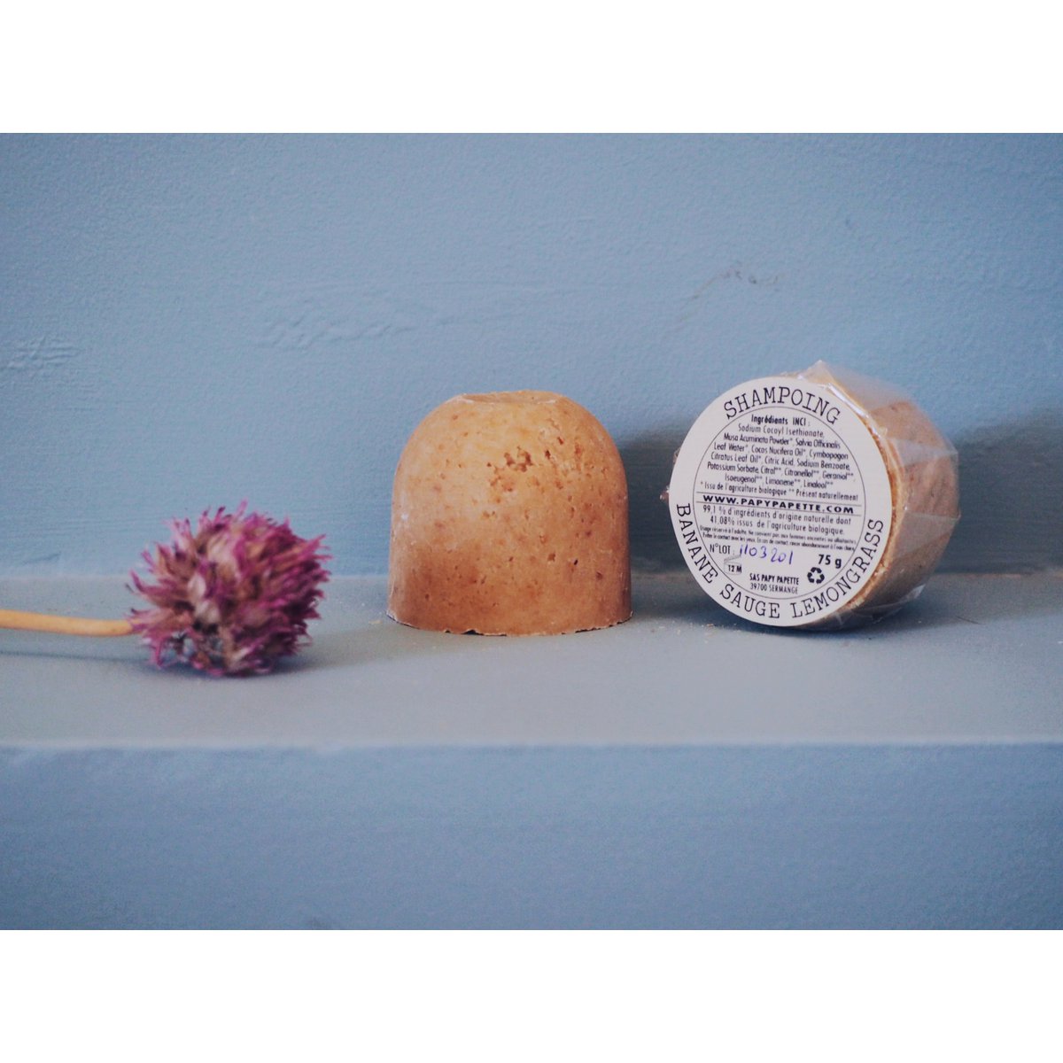 SHAMPOING SOLIDE BANANE SAUGE LEMONGRASS