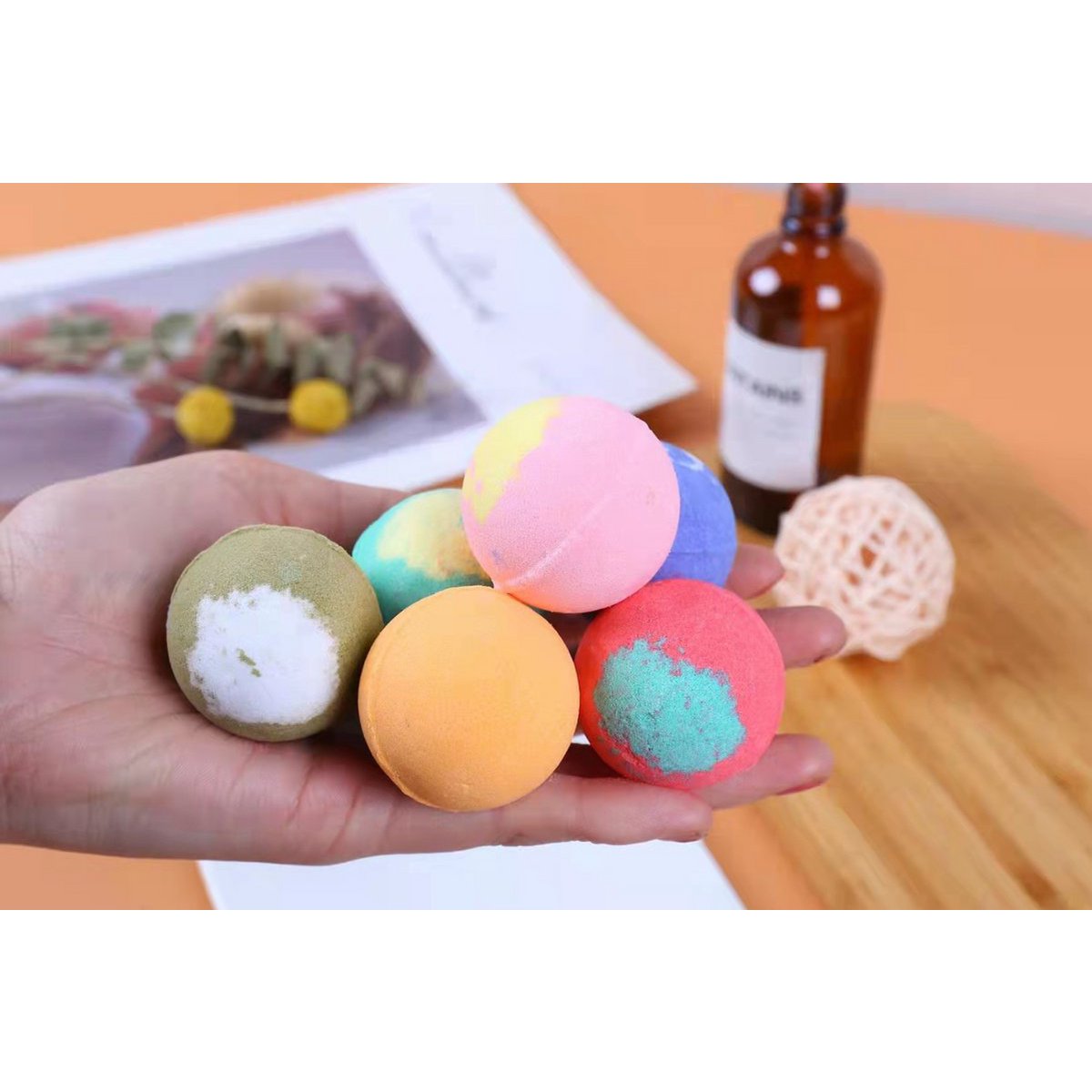 Bombe da bagno - Set da 20 pezzi - 5 profumi diversi - Rose, Gelsomino, Lavanda, Zenzero e Tea tree