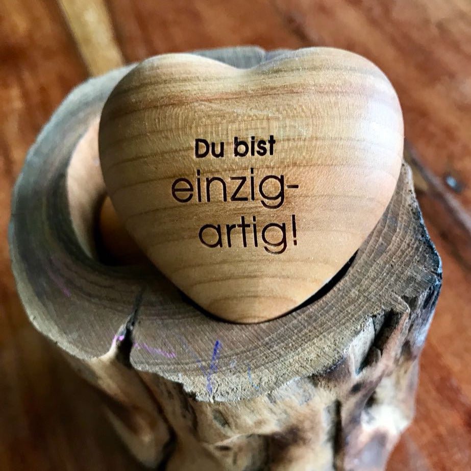 Thankgoods houten hart Jij bent uniek!