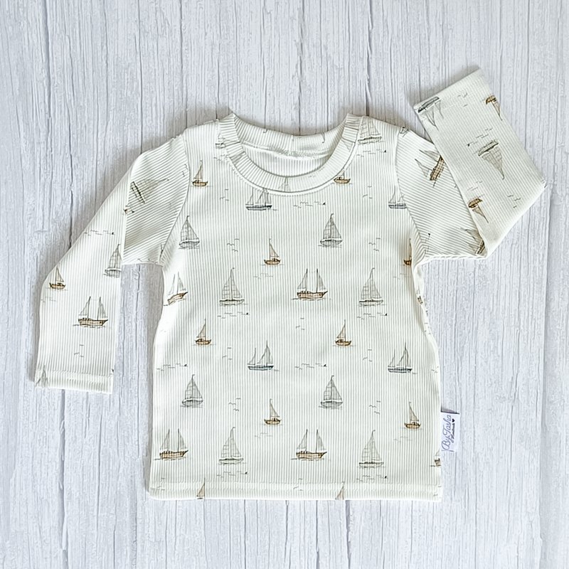 Langærmede Rib Jersey-sejlbåde