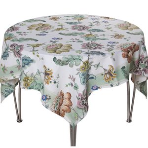 ARYASARGA ANTI-Fleckenabweisende Tischdecke aus Stoff, 145 x 145 cm, 100 % Polyester, CU20066