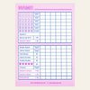 Risographie – Würfelspiel – Neon Pink (9,7 x 13,8 cm)