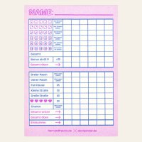 Risography - Cube game - Neon Pink (9.7 x 13.8 cm)