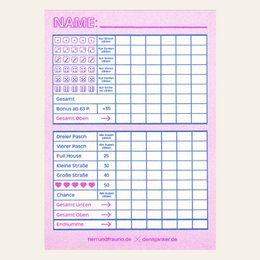 Risography - Cube Game - Neon Pink (9,7 x 13,8 cm)