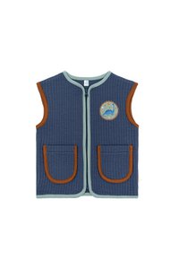 Kontrastgebundene Steppweste - Deep Indigo