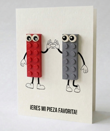 Tarjeta postal de pieza favorita – Ladrillo de construcción LEGO