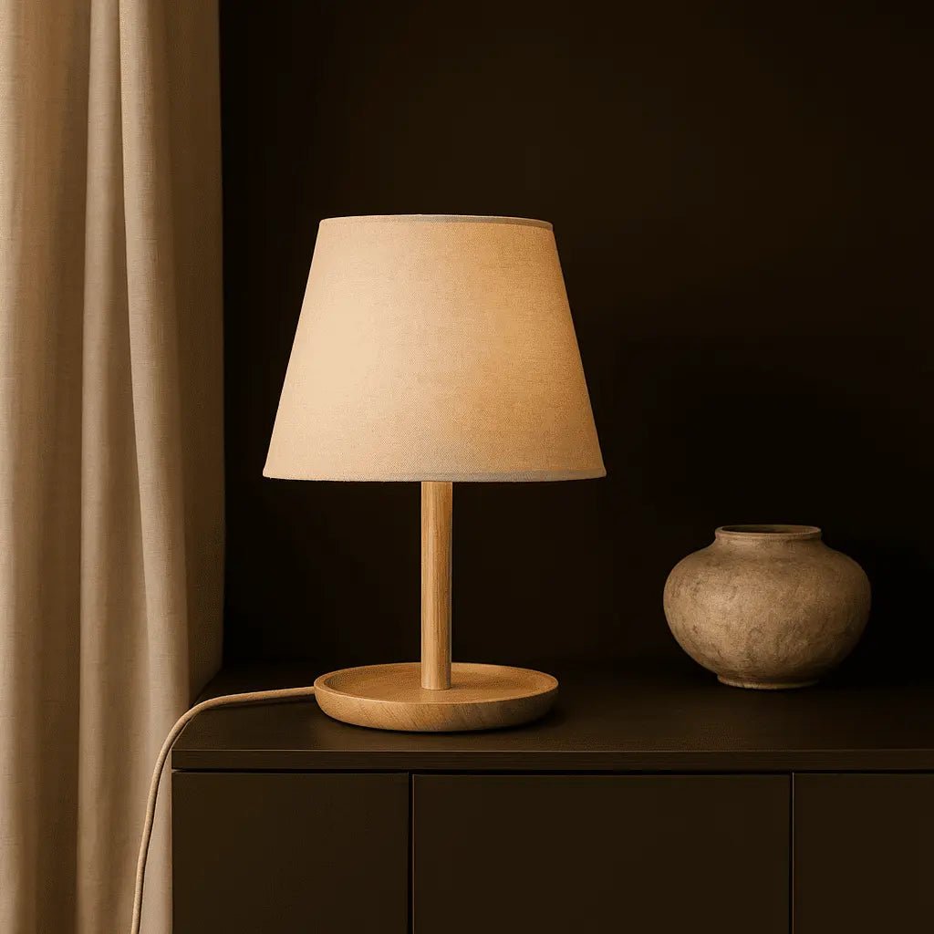 Lampe en bois marron clair Emily
