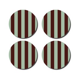 Coasters · Striped mint/eggplant