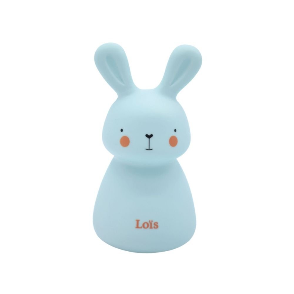 Nachtlampje - Rabbit Loïs - werkt op batterijen - blauw
