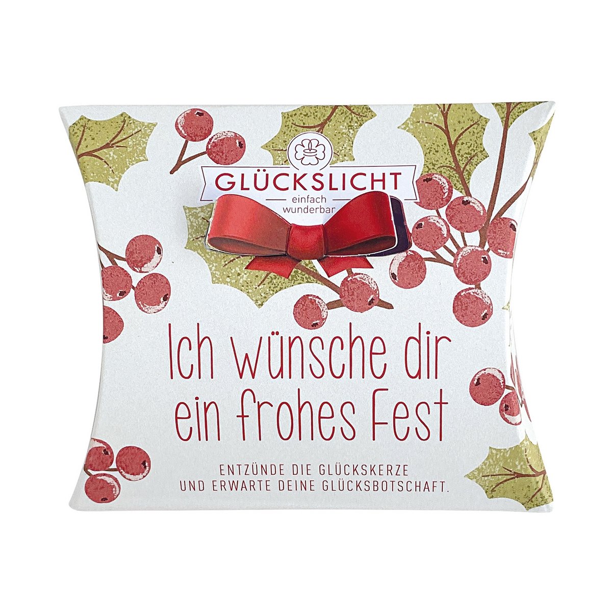 Glückslicht  / In der Geschenkbox mit ausgestanzter Schleife 🎀 / Emotion / Ich wünsche dir ein frohes Fest / Weihnachtliches Motiv