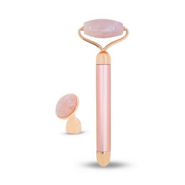 Roller Visage Electrique – Quartz Rose – Masseur Visage Lifting – Accessoire Bien-être