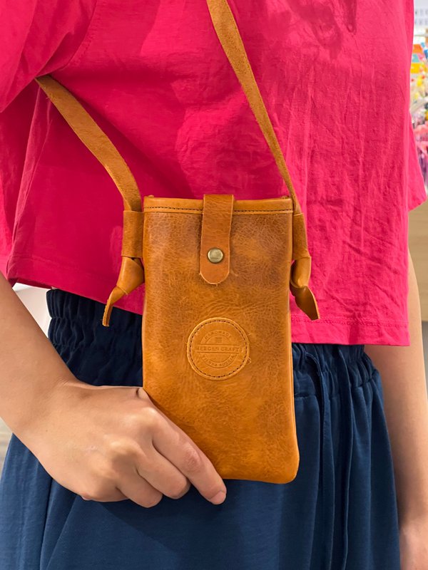 Handytasche aus echtem Leder – Umhängetasche