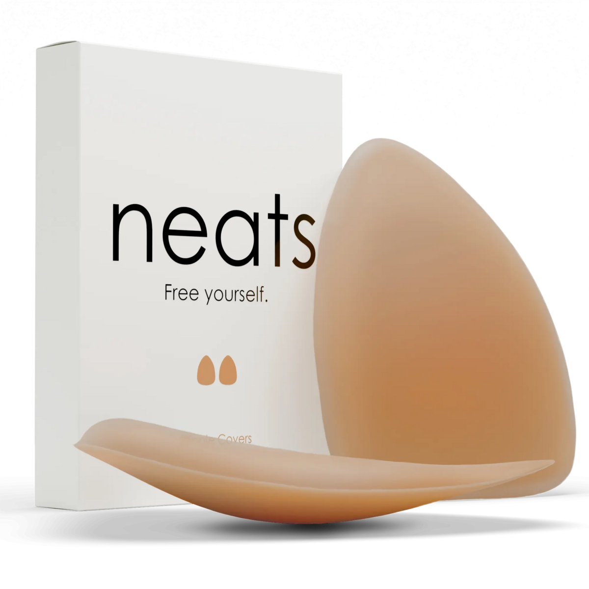 Neats zelfklevende driehoekige siliconen tepelcovers - 1 paar (amandel)